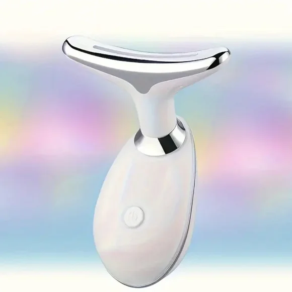 White Facial Massager with Silver Accents - Picture 5 of 5